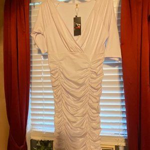NEW WHITE FITTED DRESS